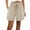Beige, variant on Besolor Womens Summer Bermuda Shorts Casual Elastic Waist Drawstring Plus Size Rolled Hem Beach Shorts with Pockets