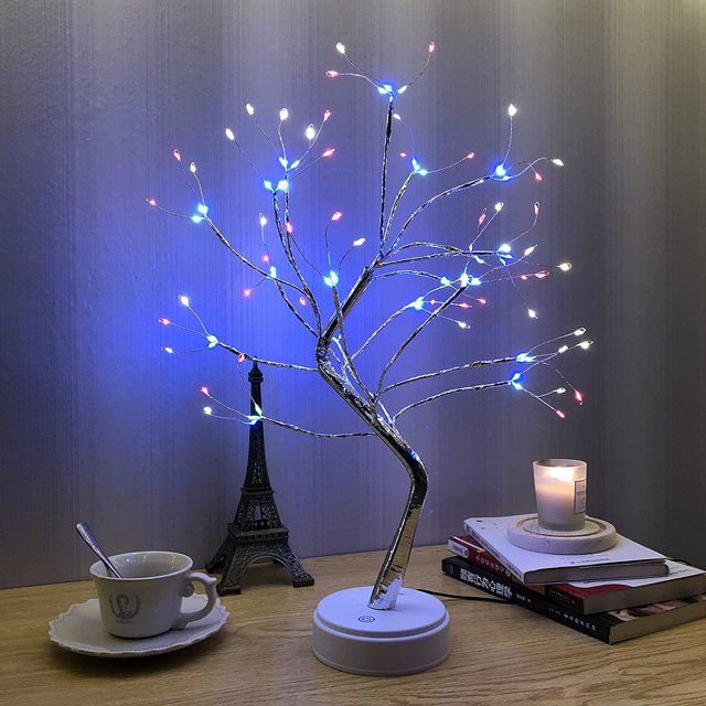 Fuegos artificiales Bonsai Tree Light 108LED USB Batería Decoración50cm TUNC Sencillez
