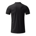 thumbnail image 4 of TBWNWG Men's Shirts Casual Solid Short Sleeve Turndown Neck Summer Tee Blouse for Men,Size 3XL, 4 of 8