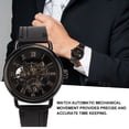 thumbnail image 4 of Reloj mecánico automático, reloj de pulsera mecánico impermeable para hombres, reloj de pulsera de acero inoxidable y cuero de cuerda manual.(1#) Ecomeon no, 4 of 5