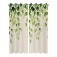 thumbnail image 2 of nqOlkjepod Outdoor Curtains for Patio Waterproof, Spring Vines Leaves Outdoor Privacy Panels Grommet, Retro Rustic Green Botanical Plants Blackout Outside Curtains for Porch 54"x108", 2 Panels, 2 of 8