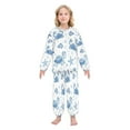 thumbnail image 2 of Fluffy Pajamas Set Fuzzy Winter Warm Pj Sets Pullover Tops and Long Pants Marine Organisms X-Large, 2 of 8