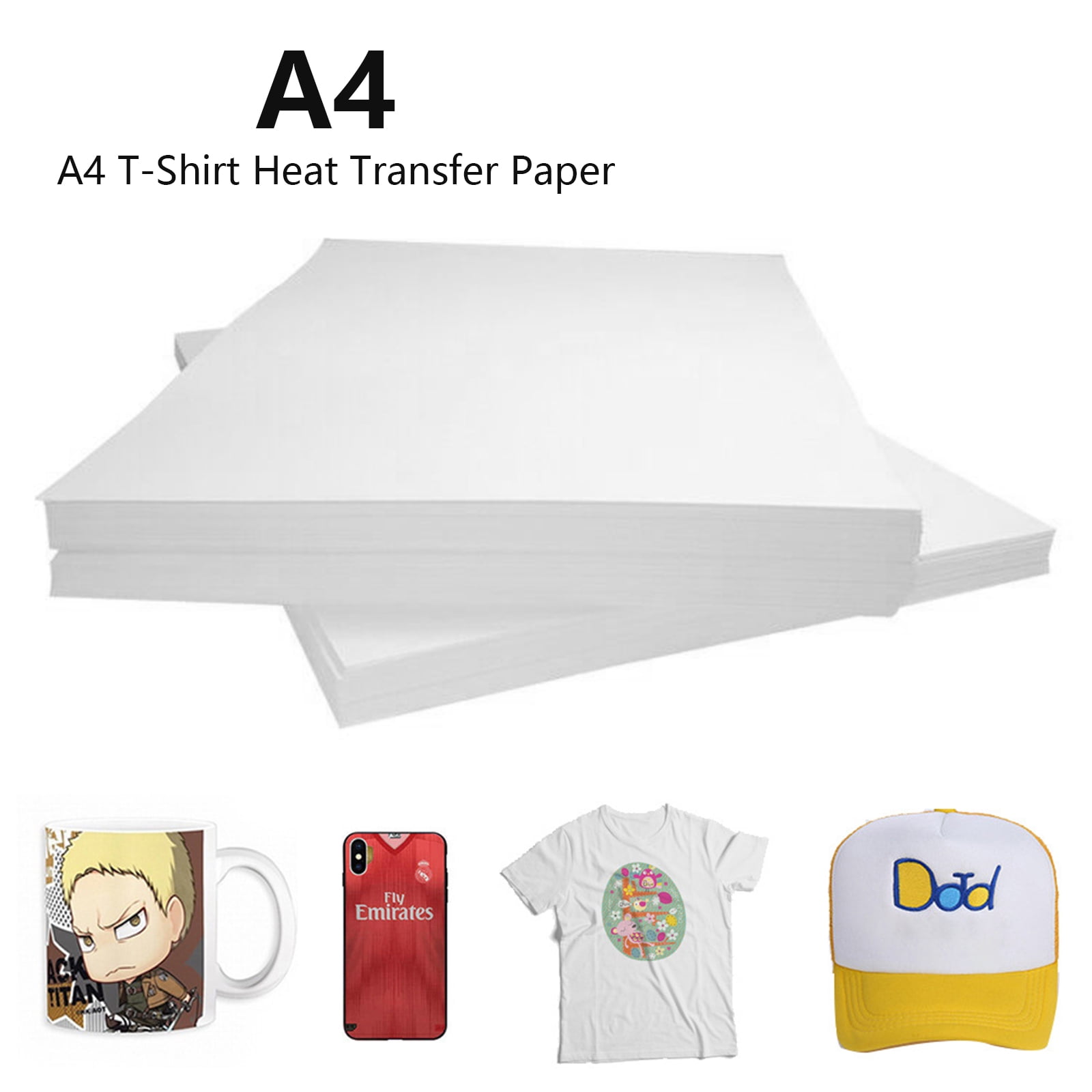10x/set A4 Heat Transfer Paper for DIY T-Shirt Iron-On Paper Light Fabric-Cloth/ 