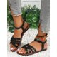 thumbnail image 2 of Fashionable Ankle Strap Sandals For Women, Cross Strap Flat Sandals, 2 of 4