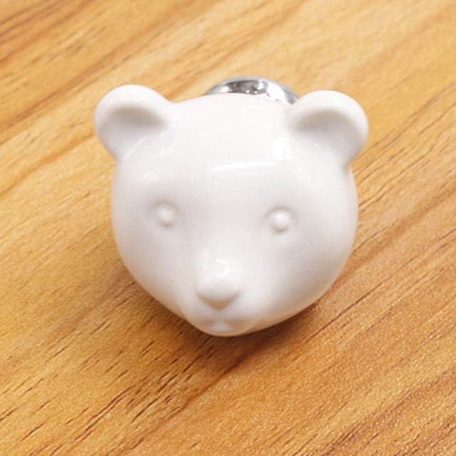Drawer Handle,Ceramic Bear Door Knob Drawer Pull Cabinet Knob True Excellence
