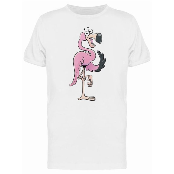 Cartoon Flamingo, Cute And Funny Tee Men's -Image by Shutterstock