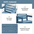 thumbnail image 2 of SERWALL Outdoor HDPE Dining Table Set, 7-Piece Outdoor Dining Table Sets with Umbrella Hole, Navy Blue, 2 of 6
