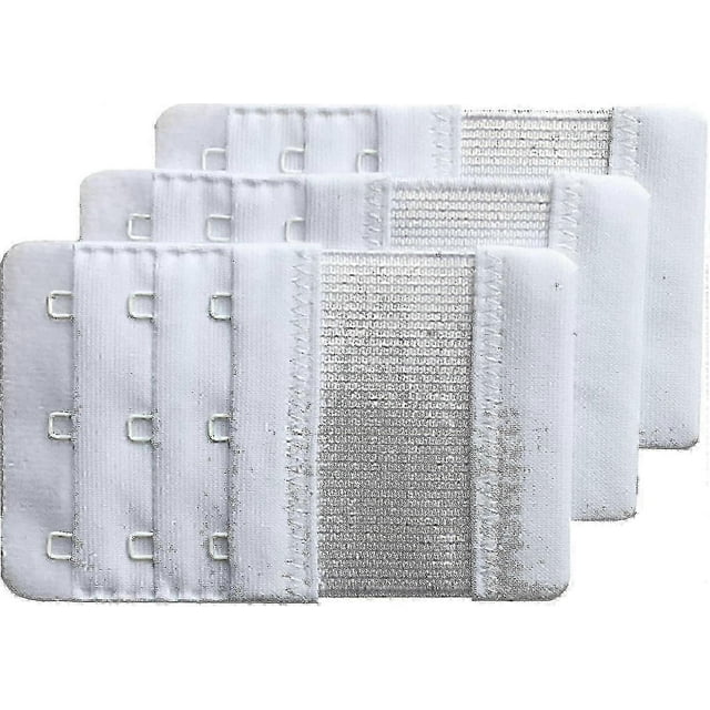 3-Piece Women's Soft and Comfortable Bra Extenders with 3 Hooks