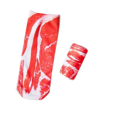 

3D Printed Ankle Socks Fashion Personality And Creative Pork Printed Cute Socks