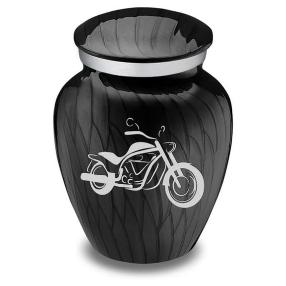 Drevy Keepsake Motorcycle Cremation Urn (Pearl Black)