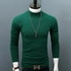 thumbnail image 5 of Camiseta interior de hombre, camiseta de manga larga, otoño invierno, cuello medio alto, color sólido, cuerpo ajustado con versión coreana de estilo extranjero, 5 of 5