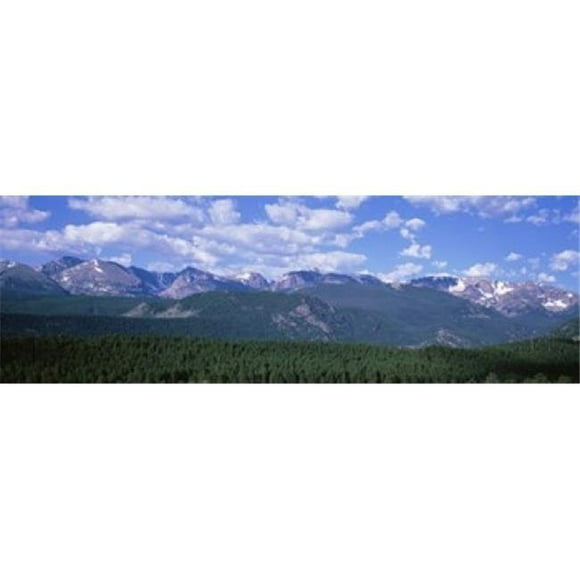 Mountains fr Beaver Meadows Rocky Mt National Park CO USA Poster Print by  - 36 x 12