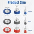 thumbnail image 2 of 9pcs Nylon Wire Wheel & Cup Brush Set for Drill, 3 Sizes Abrasive Brush with 1/4in Hex Shank for Cleaning Sanding Drill Scrub Brush Attachment Remove Paint 80/100/240 Grit, 2 of 7