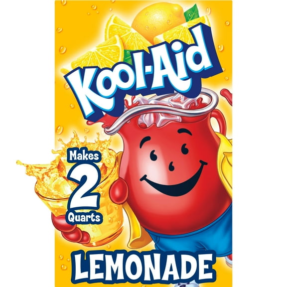 Kool-Aid Unsweetened Lemonade Naturally Flavored Powdered Soft Drink Mix, 0.26 oz Packet, Powders