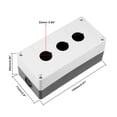 thumbnail image 2 of Caja de control de interruptor de botón de presión 22mm 3 agujeros para botones negro y blanco, 2 of 4