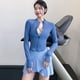 thumbnail image 2 of Chaqueta deportiva Ropa de yoga ajustada para mujer Camiseta de manga larga con cremallera Cárdigan ajustado Ropa de entrenamiento para correr, 2 of 5