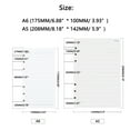 thumbnail image 3 of BE-TOOL 80Pcs Refill Sheets Papers 6 Hole Punched Loose-Leaf Papers A5 Lined White, 3 of 9