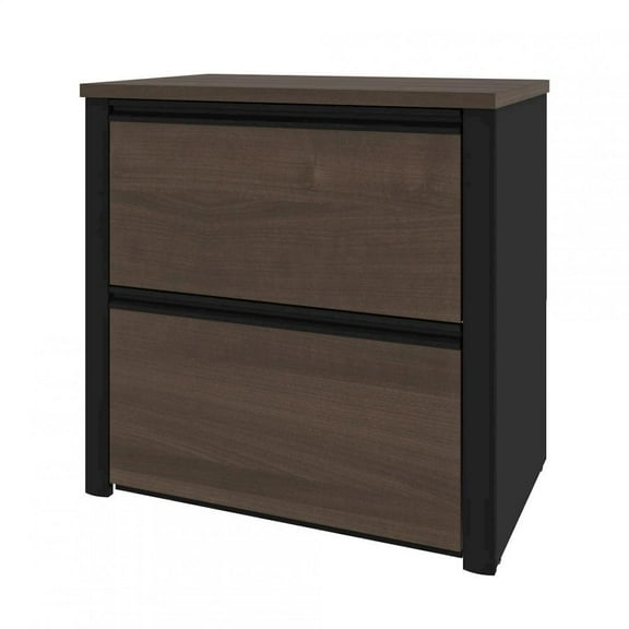 Bestar Connexion 2 Drawer Add On Lateral File Cabinet in Antigua and Black