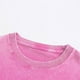 thumbnail image 4 of Ceisia Men's Vintage Washed Solid Crew Neck Short Sleeve T-Shirt Casual Retro Top Hot Pink XXXL Gifts, 4 of 7