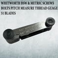 thumbnail image 5 of Medidor de Paso de Rosca ASSORTS British Whitworth BSW & Tornillos Métricos 51 Cuchillas, 5 of 5