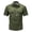 A-Army Green916, variant on XIAOCHA Multi Pocket Cargo Shirt For Men Turn Down Collar Short Sleeve Button Work Top