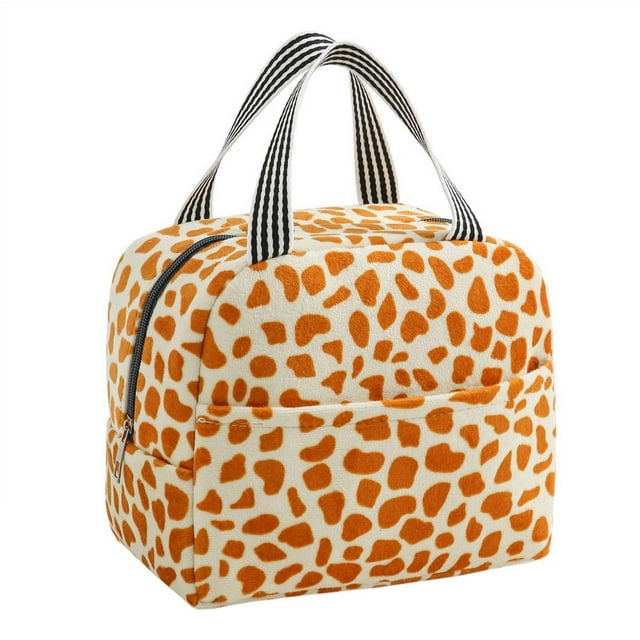 Lunch Bag Animal Print Thermal Insulation Tote for Portable Lunch Weekend Picnics Work School Travel Bento Sack