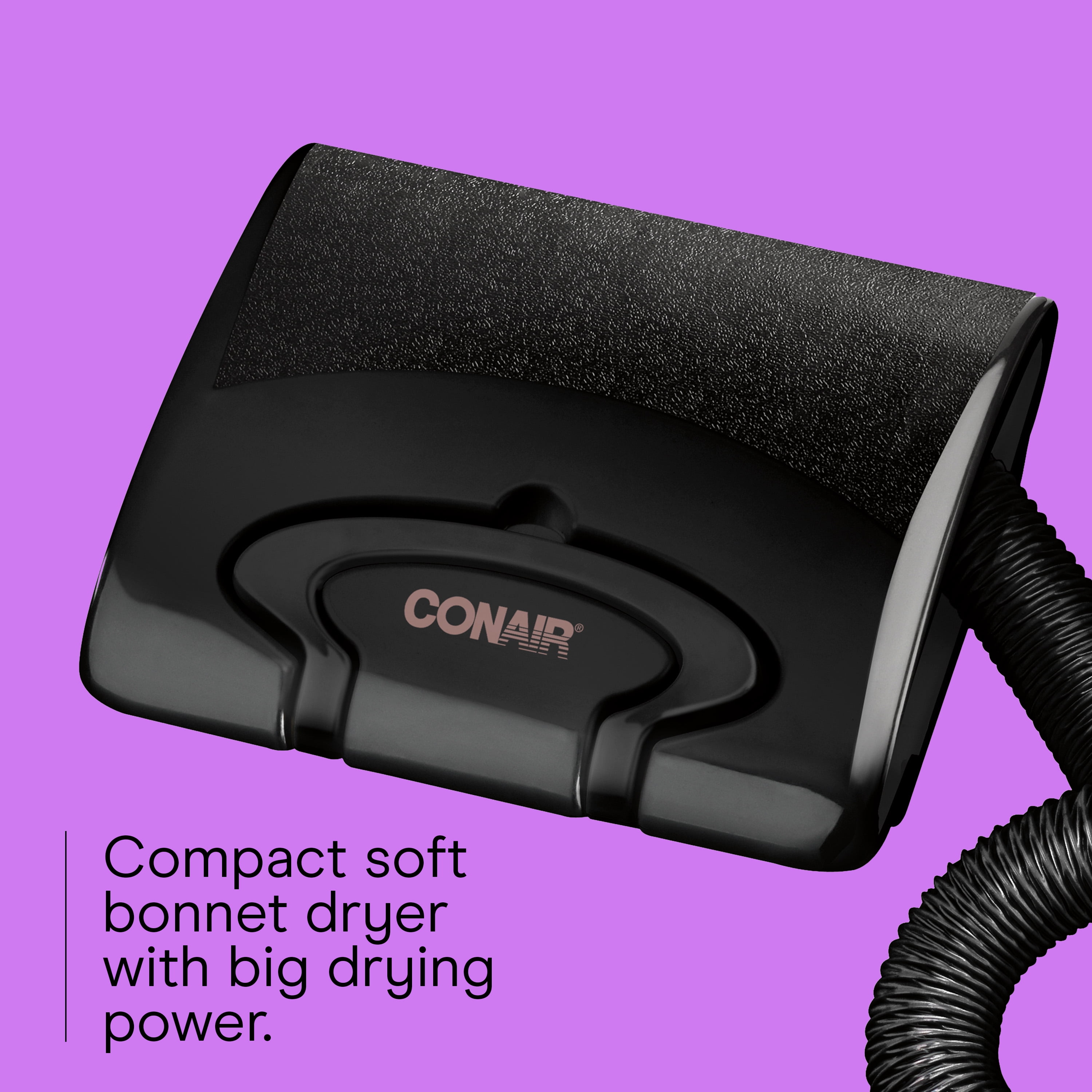 Conair Soft Bonnet Hair Dryer, Portable Hot Conditioning & Styling, 4 Heat Settings
