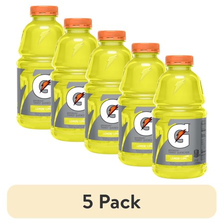 (5 pack) Gatorade Thirst Quencher Sports Drink, Lemon Lime, 32 oz Bottle