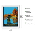 thumbnail image 2 of Château de Fontainebleau - Avon - France - Paris-Lyon-Méditerranée Railway - Vintage Railroad Travel Poster by Julien Lacaze c.1920s - Japanese Unryu Rice Paper Art Print (Unframed) 17 x 22 in, 2 of 4