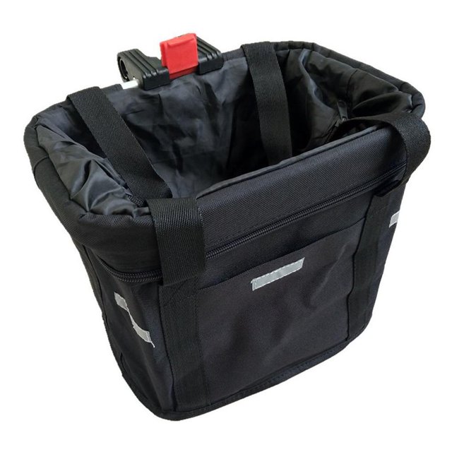 Canvas Bicycle Front Basket Waterproof Folding Bike Basket Bag Handlebar Biking Front Baggage Riding Accessory