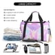 thumbnail image 5 of Fotbe Purple Sparkling Butterfly Bolsa de Viaje con Estampado, Bolsa de Fin de Semana para Mujer con Compartimento para Zapatos, Bolsa de Gimnasio con Bolsillo Húmedo, 5 of 7