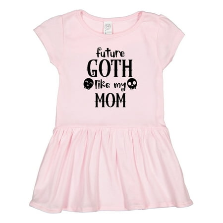 

Inktastic Future Goth Like My Mom with Skulls Gift Toddler Girl Dress