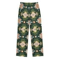 thumbnail image 2 of FORMRS Kids Pajama Pants with Pockets Size 6-8Y Boys Lounge Sleep Bottoms, Pink Geometric Flowers, 2 of 8