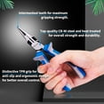 thumbnail image 4 of SPEEDWOX Diagonal Pliers Long Nose Pliers Set 2 Pcs 6 Inches Heavy Duty Combination Pliers Multi Use Compound Action High Leverage Professional Tool Reduce Effort by 35%, 4 of 7