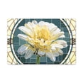 thumbnail image 3 of White Calendula Flower Mosaic In Stained Glass Canvas Wall Art for Home Decor Ready-to-Hang, 3 of 13