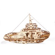 Submarine Tugboat Ugears 3D Mechanical Wooden Model for Self Assembling DIY Brainteaser