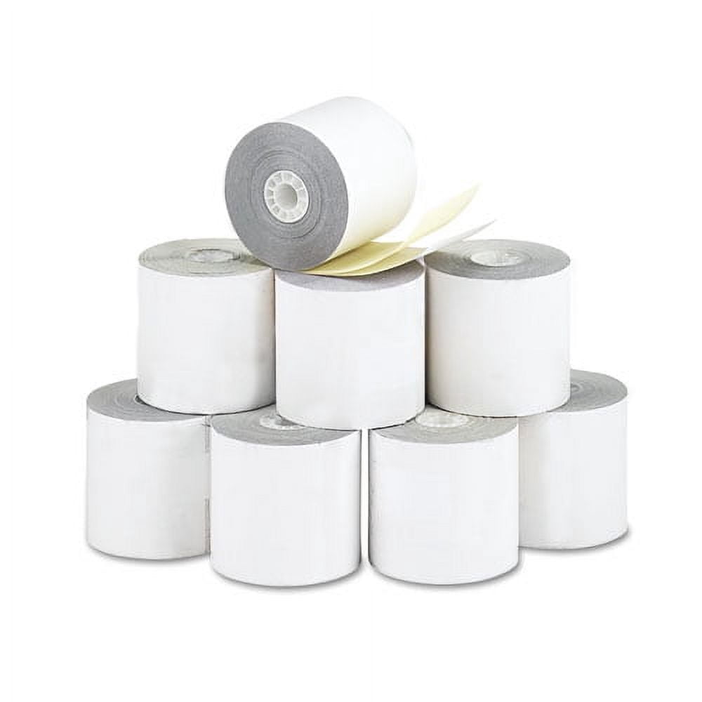 Iconex Impact Printing Carbonless Paper Rolls, 2.25" X 70 Ft, 10/pack | Bundle of 5 Packs White