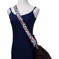 thumbnail image 2 of SURJDE Crossbody Strap for Purses Replacement Adjustable Guitar Multicolor Style Handbag Straps, Geometry White, Large, Thermal, 2 of 4
