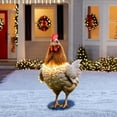 thumbnail image 5 of Christmas Chicken Ground-Stake Decor - Outdoor Ornament For Garden, Farm & Lawn, Small Animal Design, Easy To Insert Into Ground, Festive Holiday Decor, G, 4.41*10.43in, 5 of 5