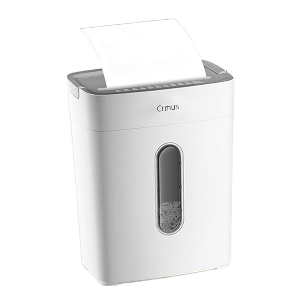 Crmus Paper shredding machines, Paper and Credit Card Shredder, White
