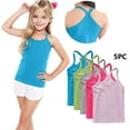 thumbnail image 2 of FamilyThread 5 Pack Girls Tank Tops Solid Sleeveless Undershirts Scoop Neck Undershirts Soft Tops For 1-13Y, 2 of 8