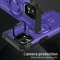 thumbnail image 4 of Dteck for Motorola Moto G 5G 2025 Case, Compatible with MagSafe, with Built-in Camera Ring Stand, Military-Grade Drop Protection Shockproof Phone Cover for Moto G 2025,Purple, 4 of 6
