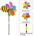 thumbnail image 3 of 6 piezas de molinillos de viento de abeja, molinillos de viento de animales en 3D, adornos de estacas para jardín para césped y patio, 3 of 5