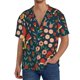 thumbnail image 1 of Fotbe Berries and Flowers Camisa Estampada de Manga Corta para Hombre, Casual de Verano, Estilo Playero, Sin Arrugas-Medium, 1 of 5