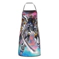 thumbnail image 2 of Mobile Suit Gundam Adjustable Bib Apron, Waterdrop Resistant Aprons with 2 Pockets Cooking Kitchen Aprons for Women Men Chef, 2 of 8