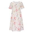 thumbnail image 4 of Ecqkame Plus Size Summer Dresses for Women Casual Short Sleevel Floral Print Dresses Comfy Boho Beach Dress Pink S, 4 of 8