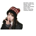 thumbnail image 5 of Toudaret Ladies Hat Auutmn Winter Beanie Warm Knit Hat Pile Cap Windproof Thick Ear Protection Tie Pullover Gorro Bonnet, 5 of 8