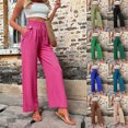 thumbnail image 2 of Pantalones casuales nuevos de otoño e invierno para mujer con cintura alta elástica y pantalones sueltos para mujer, 2 of 6