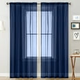 thumbnail image 4 of SPRING PARK 1Pc Solid Color Sheer Tulle Window Screening Curtains Drape Room Door Divider, 4 of 7
