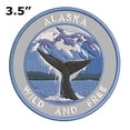 thumbnail image 2 of Wild And Free! Alaska 3.5 Inch Iron Or Sew On Embroidered Fabric Badge Patch Seek Adventure, National Park Iconic Series, 2 of 2
